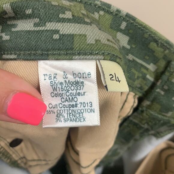 Rag & Bone Digital Camo Army Green Skinny Jeans - Picture 6 of 11